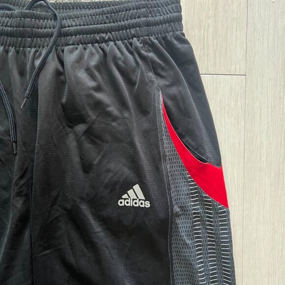 vintage y2k adidas track pants Men’s Medium Black Red Baggy Workout Running - Picture 2 of 8